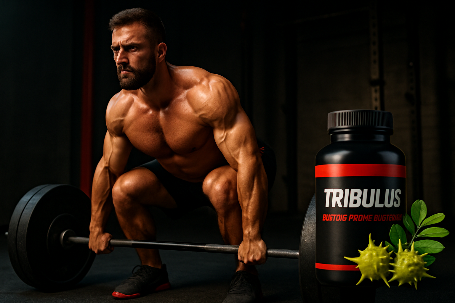 Tribulus Terrestris Pflanze und Supplements für natürlichen Testosteron-Boost
